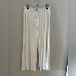 Farrow Lined Ribbed Wide Leg Flowy Crop Pant - NWT - M